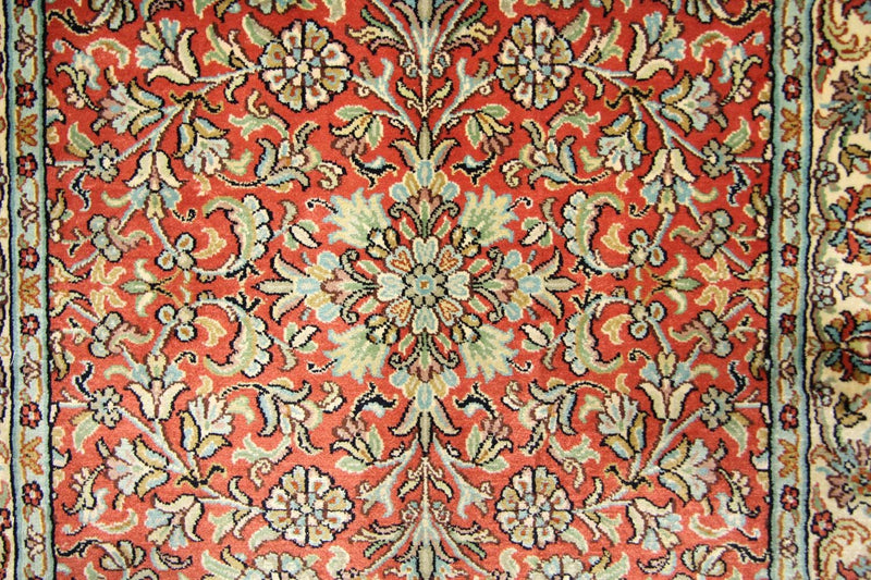 Loper Zijden tapijt - Kashmir Silk - 292 x 78 cm - oranje