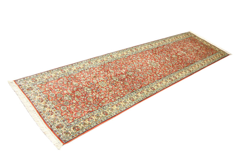Loper Zijden tapijt - Kashmir Silk - 292 x 78 cm - oranje