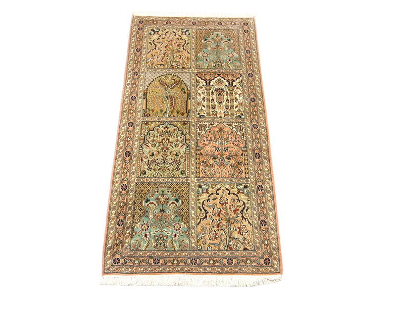 Loper Zijden tapijt - Kashmir Silk - 183 x 77 cm - bruin