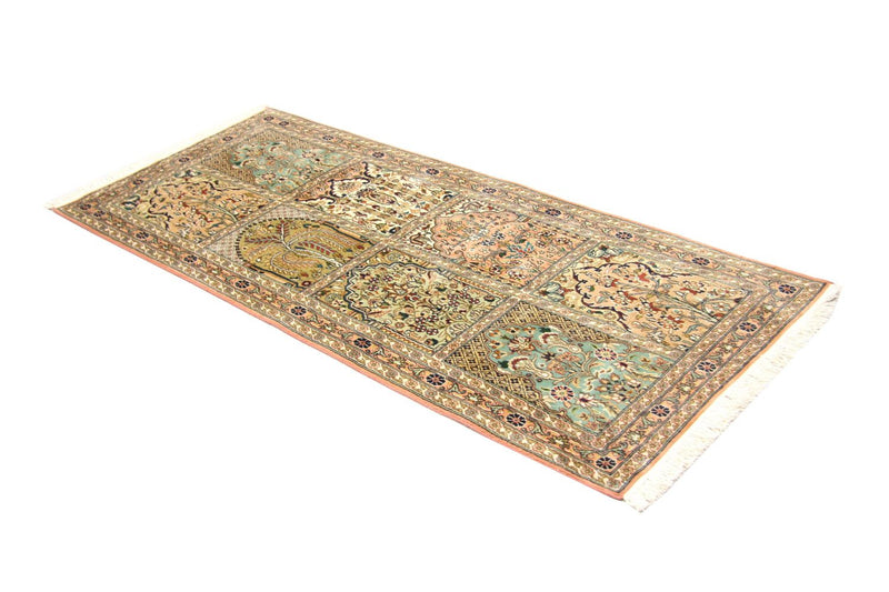 Loper Zijden tapijt - Kashmir Silk - 183 x 77 cm - bruin