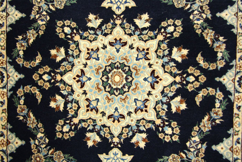 Perzisch tapijt - Nain - Premium - 113 x 84 cm - donkerblauw