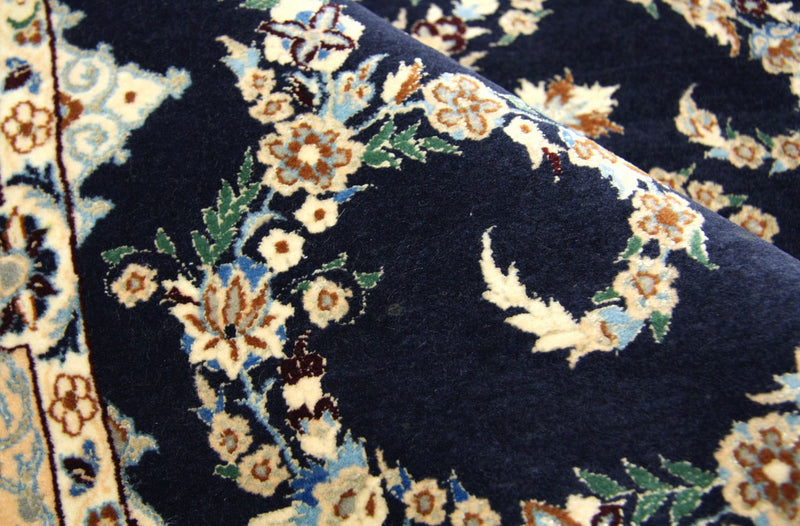 Perzisch tapijt - Nain - Premium - 113 x 84 cm - donkerblauw
