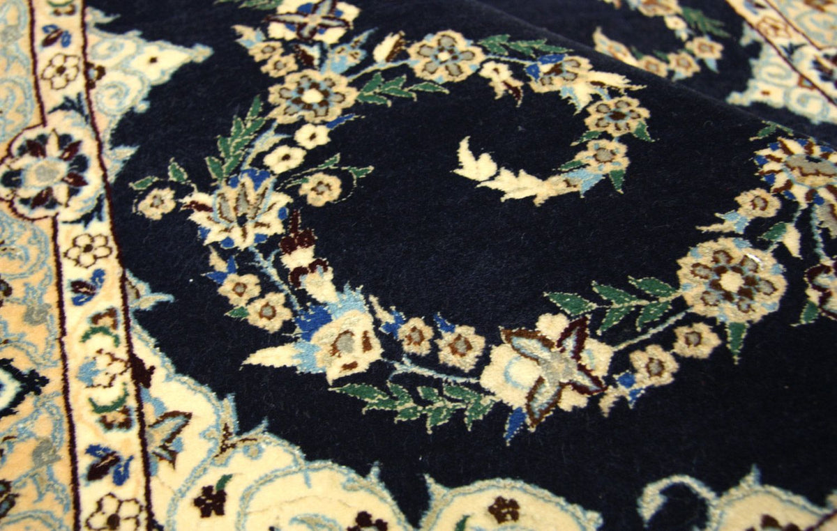 Perzisch tapijt - Nain - Premium - 114 x 83 cm - donkerblauw