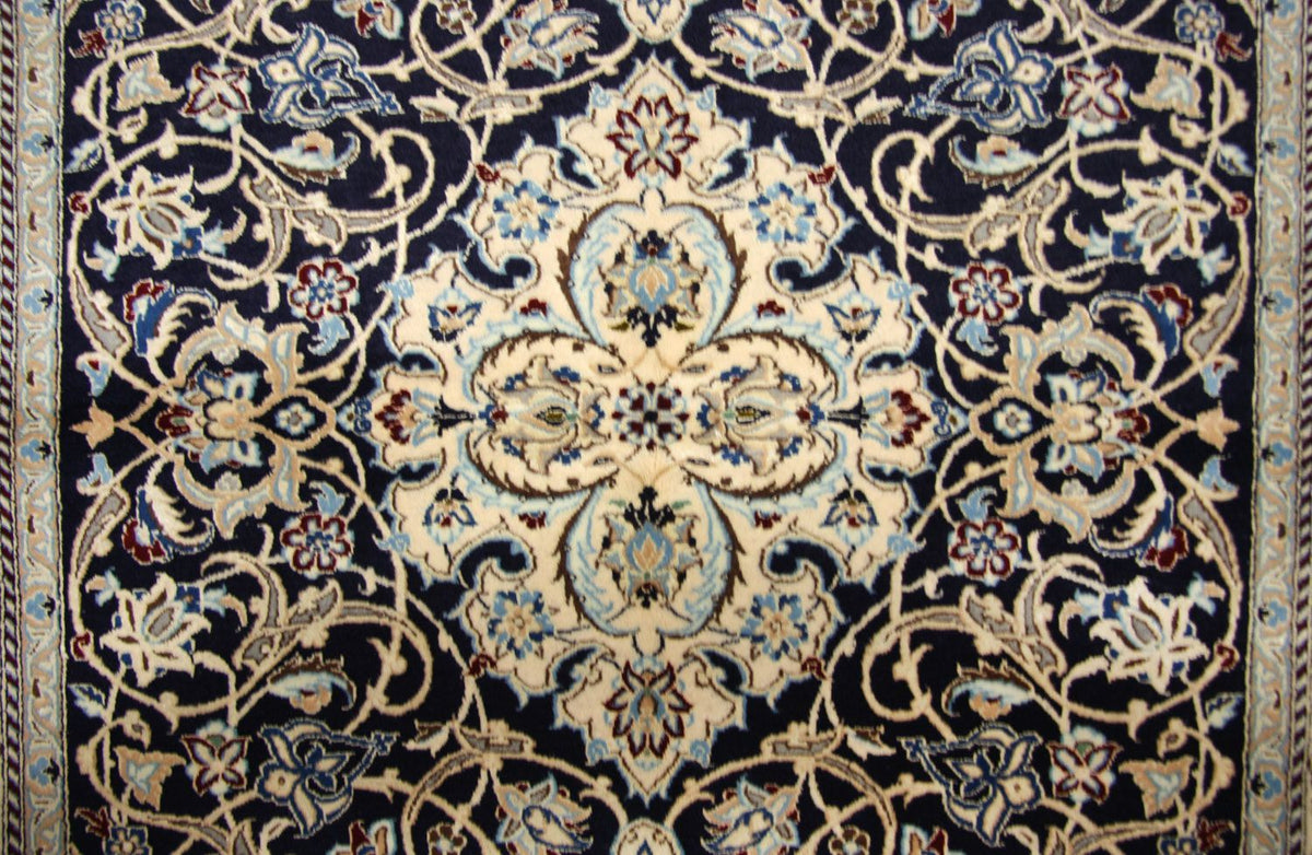 Perzisch tapijt - Nain - Premium - 152 x 106 cm - donkerblauw