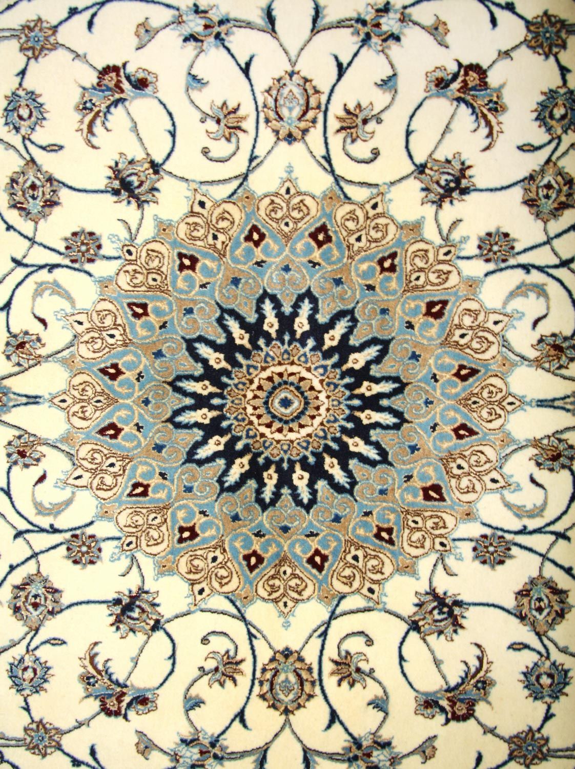 Perzisch tapijt - Nain - Premium - 205 x 125 cm - natuurlijk wit