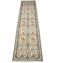 Loper Perzisch tapijt - Nain - Premium - 400 x 96 cm - natuurlijk wit