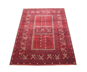 Afghaans tapijt - 235 x 161 cm - rood