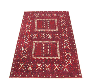 Afghaans tapijt - 250 x 157 cm - rood