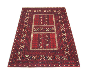 Afghaans tapijt - 244 x 157 cm - rood
