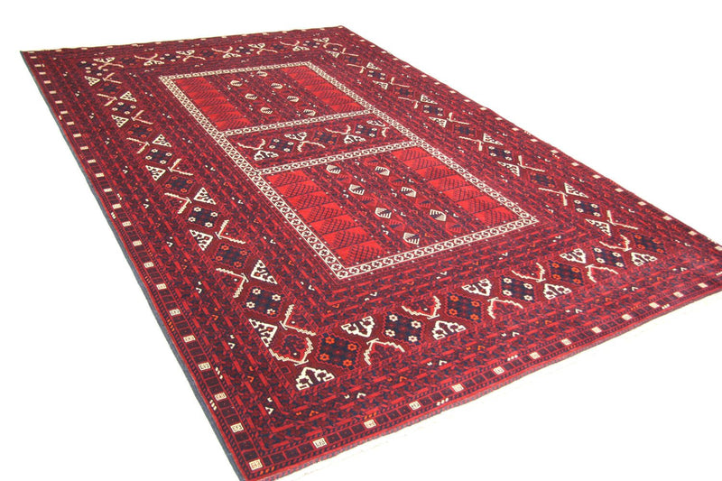 Afghaans tapijt - 244 x 157 cm - rood