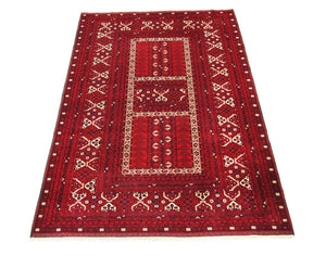 Afghaans tapijt - 256 x 168 cm - rood