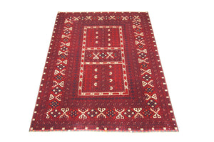 Afghaans tapijt - 230 x 177 cm - rood