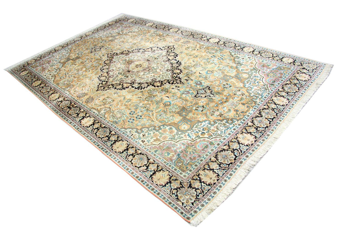 Zijden tapijt - Kashmir Silk - 290 x 185 cm - blauw