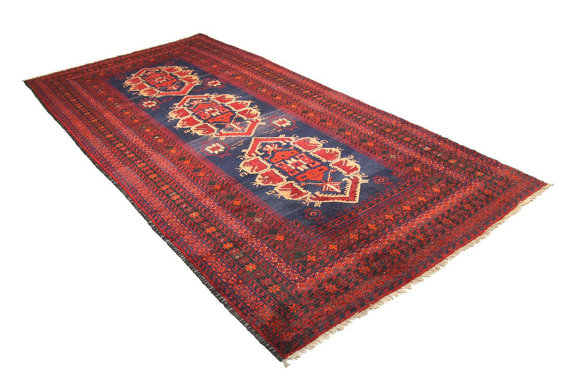 Loper Baluch tapijt - 294 x 142 cm - blauw