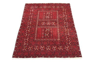 Afghaans tapijt - 208 x 150 cm - rood