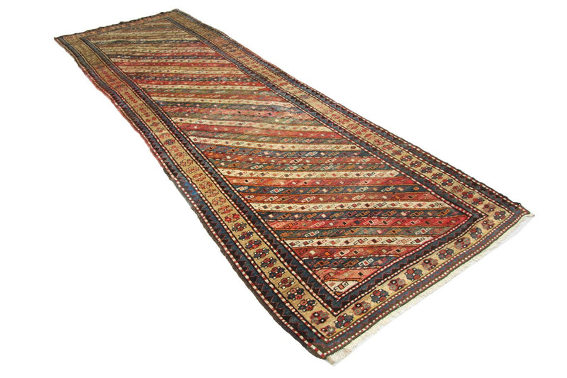 Loper Perzisch Tapijt - Nomadisch - 373 x 120 cm - blauw