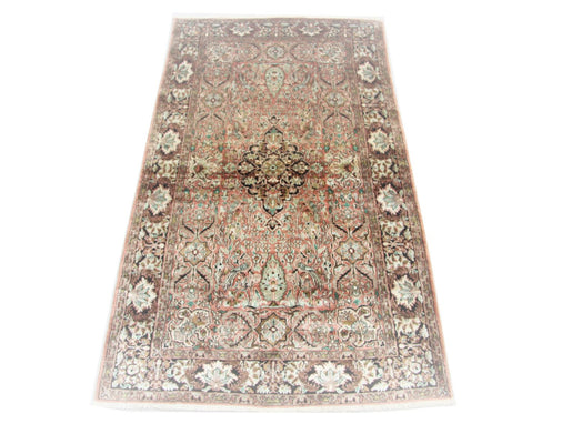 Zijden tapijt - Kashmir Silk - 164 x 91 cm - bruin