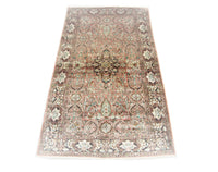 Zijden tapijt - Kashmir Silk - 164 x 91 cm - bruin
