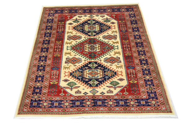 Afghaans tapijt - 194 x 146 cm - beige