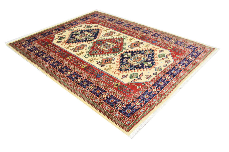 Afghaans tapijt - 194 x 146 cm - beige