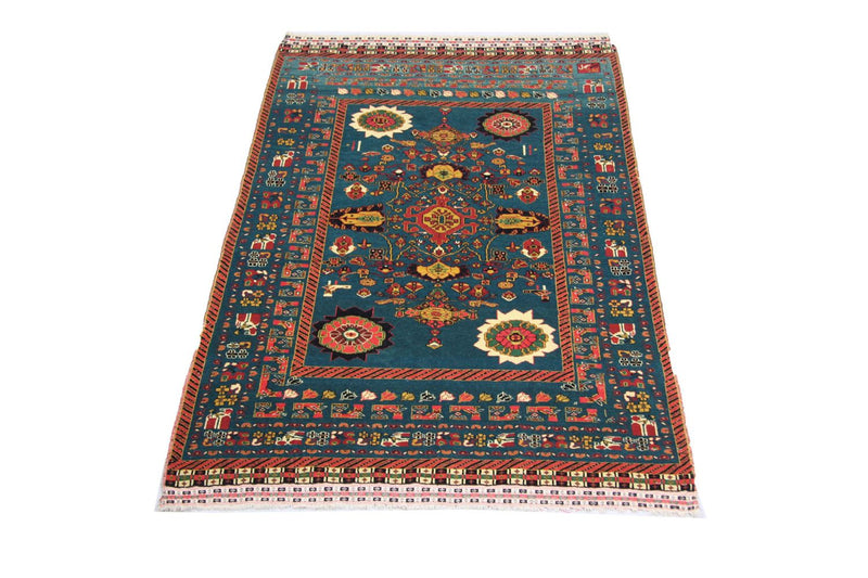 Afghaans tapijt - 182 x 123 cm - blauw