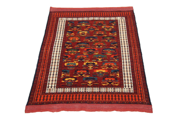 Afghaans tapijt - 160 x 130 cm - roest