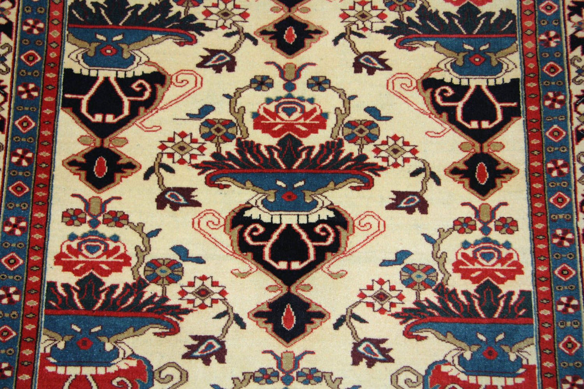 Afghaans tapijt - 135 x 114 cm - beige