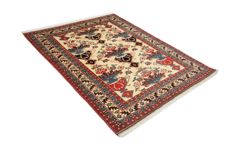 Afghaans tapijt - 135 x 114 cm - beige