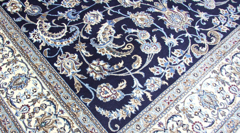 Perzisch tapijt - Nain - 334 x 245 cm - donkerblauw