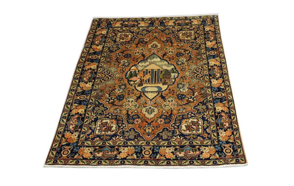 Perzisch tapijt - Tabriz - 186 x 133 cm - blauw