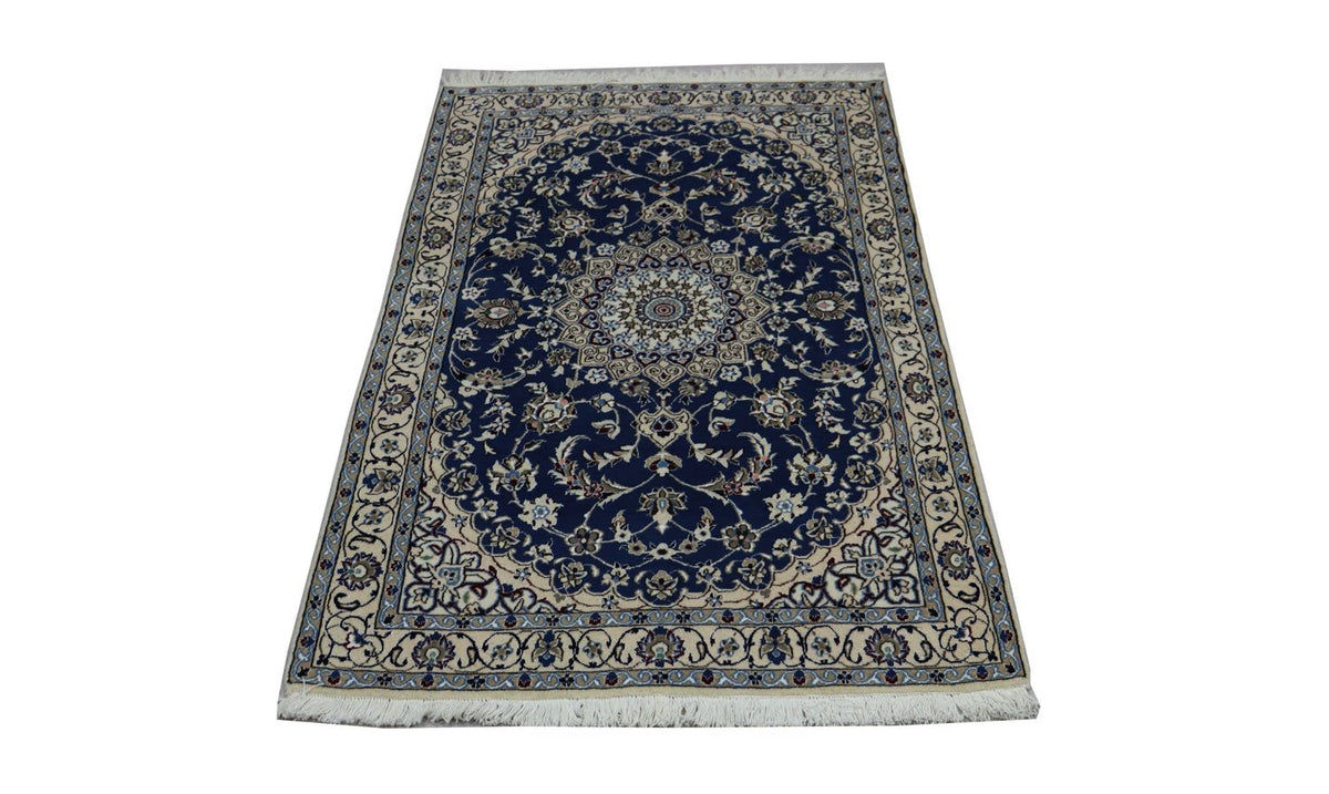 Loper Perzisch tapijt - Nain - Koninklijk - 180 x 106 cm - donkerblauw
