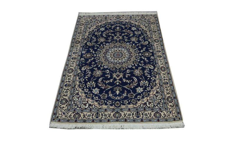 Loper Perzisch tapijt - Nain - Koninklijk - 180 x 106 cm - donkerblauw