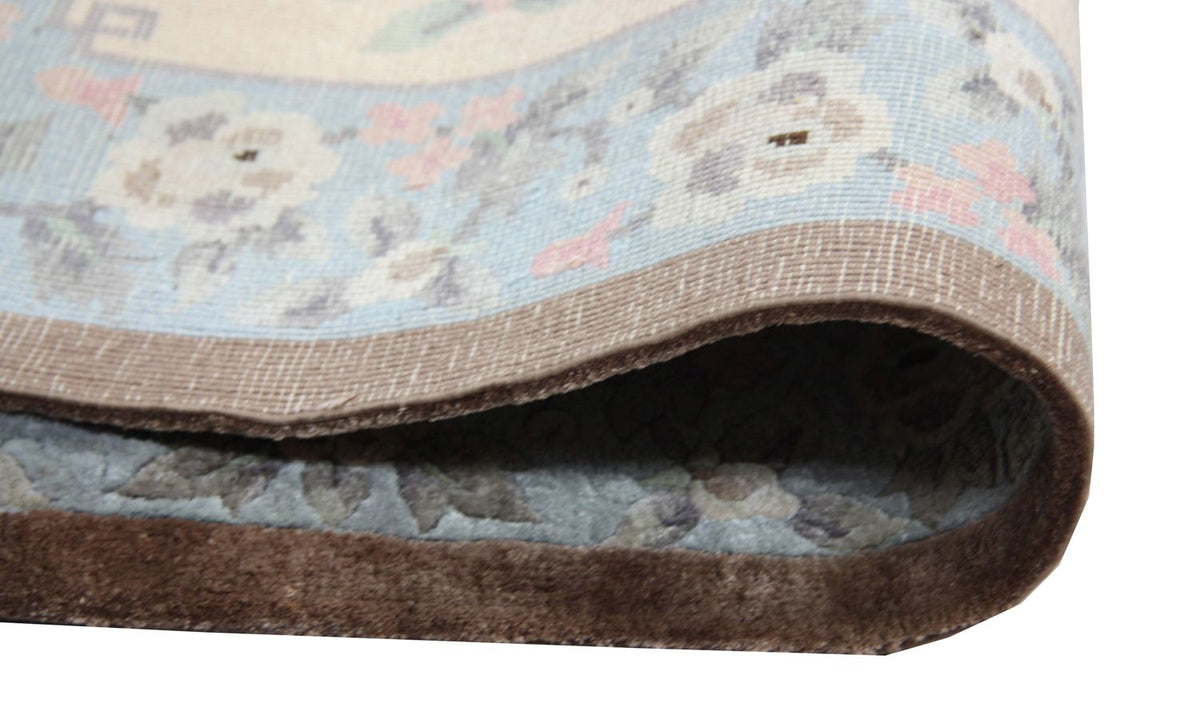 Zijden tapijt - China zijde - 136 x 70 cm - blauw