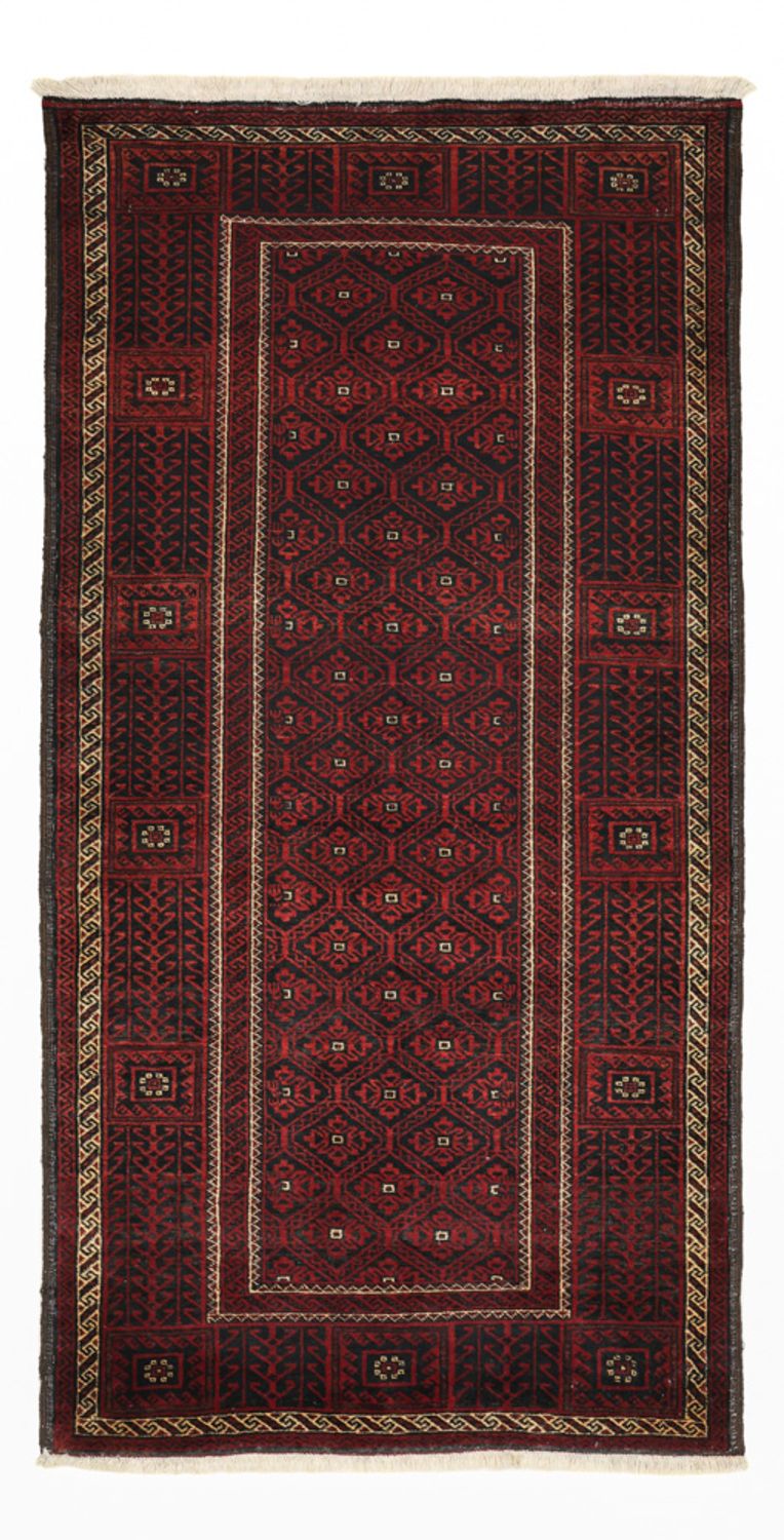 Loper Baluch tapijt - 203 x 101 cm - donkerrood