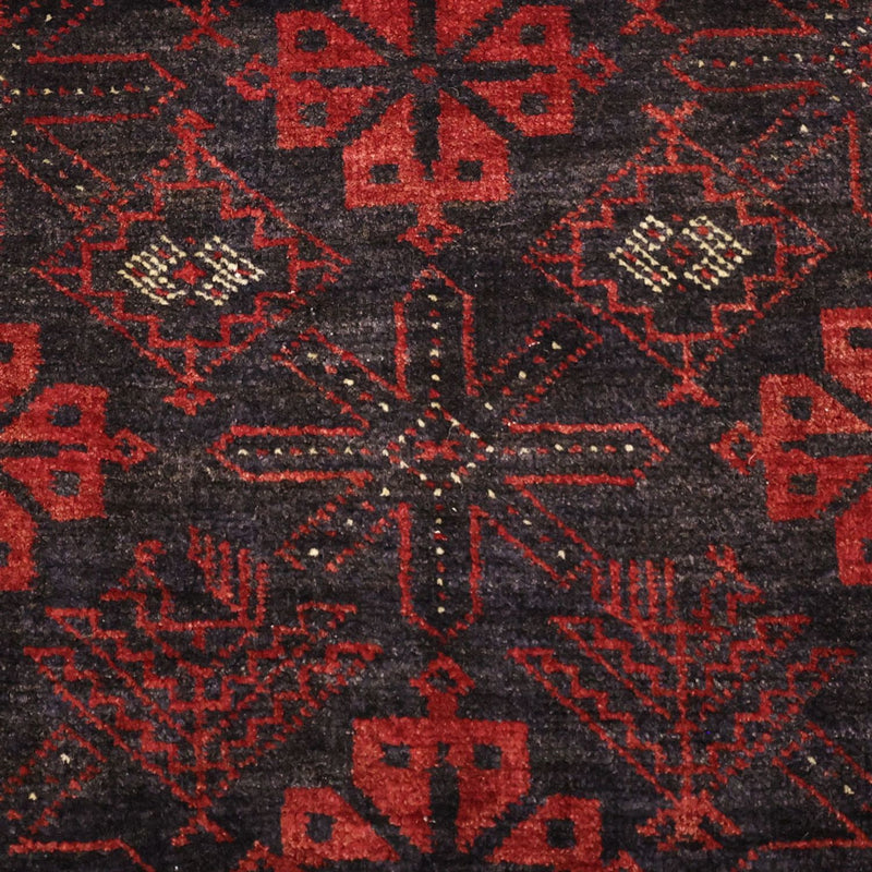 Loper Baluch tapijt - 193 x 104 cm - donkerrood