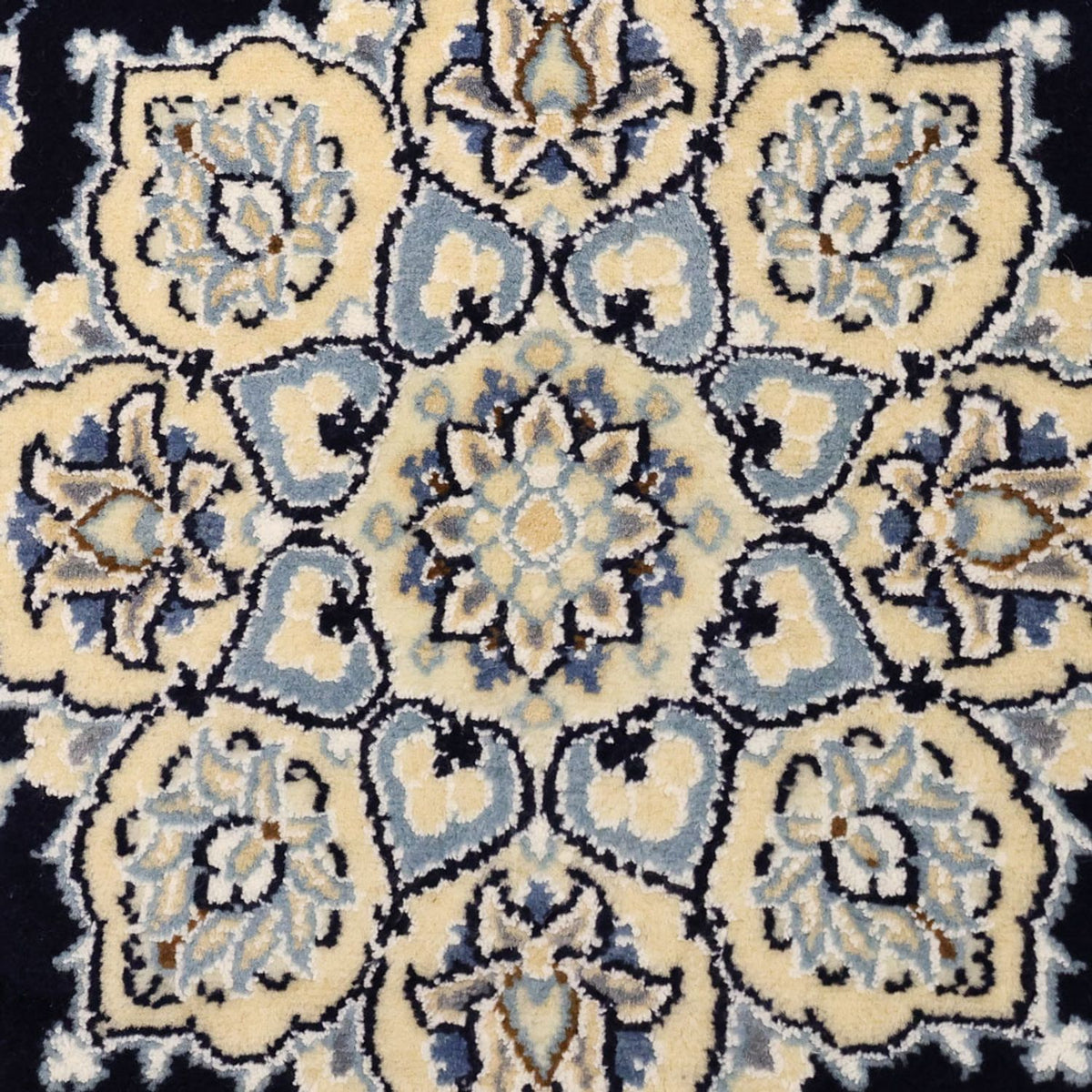 Perzisch tapijt - Nain - Koninklijk - Koninklijke - 136 x 89 cm - donkerblauw