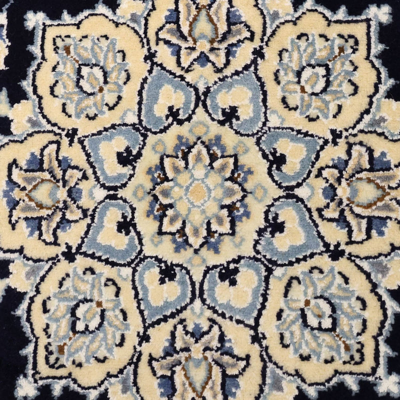 Perzisch tapijt - Nain - Koninklijk - Koninklijke - 136 x 89 cm - donkerblauw
