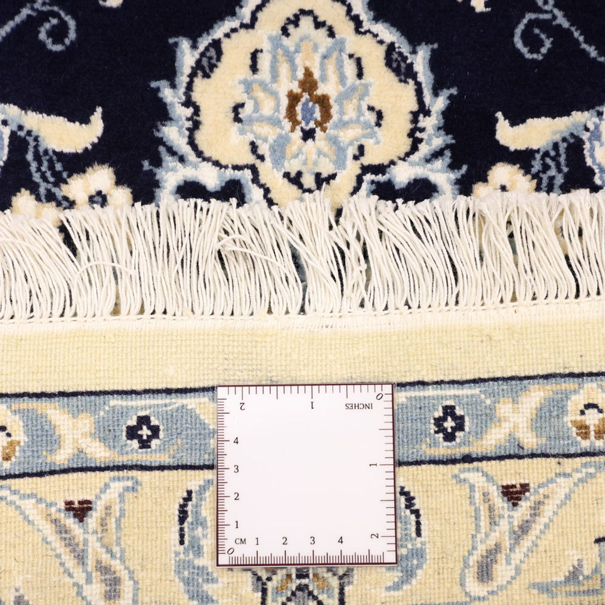 Perzisch tapijt - Nain - Koninklijk - Koninklijke - 136 x 89 cm - donkerblauw