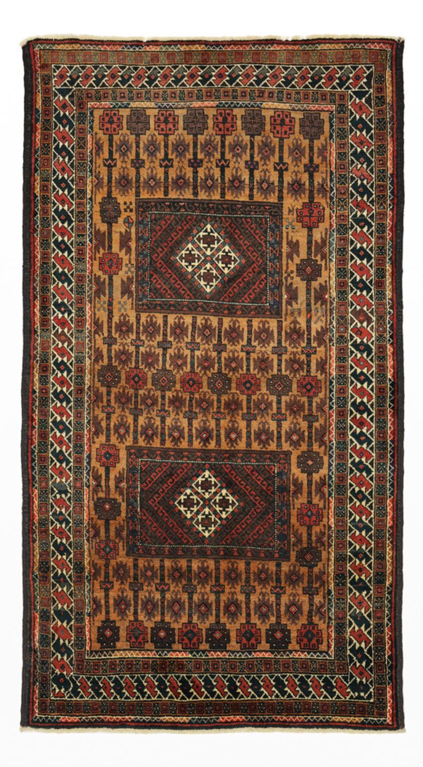 Loper Baluch tapijt - 230 x 120 cm - bruin
