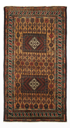 Loper Baluch tapijt - 230 x 120 cm - bruin