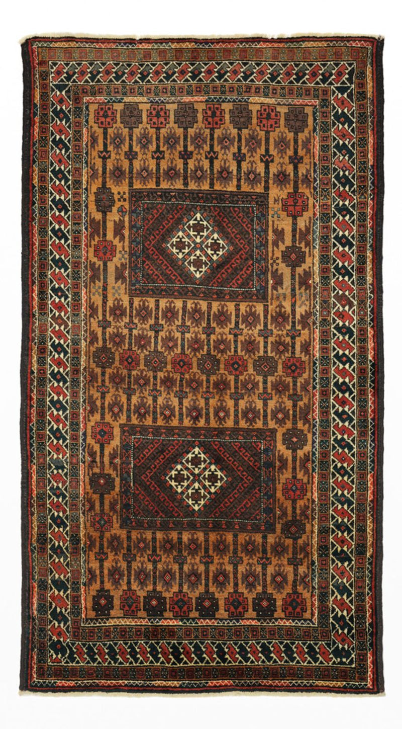 Loper Baluch tapijt - 230 x 120 cm - bruin