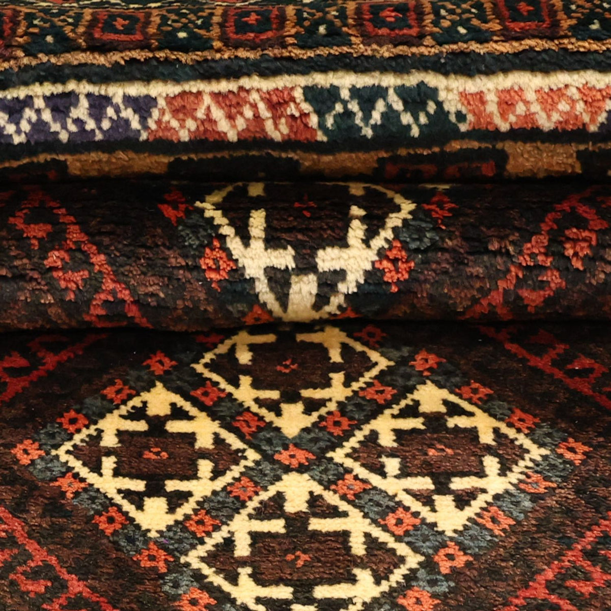 Loper Baluch tapijt - 230 x 120 cm - bruin