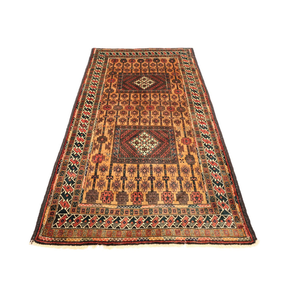 Loper Baluch tapijt - 230 x 120 cm - bruin
