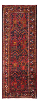 Loper Baluch tapijt - 293 x 108 cm - donkerrood