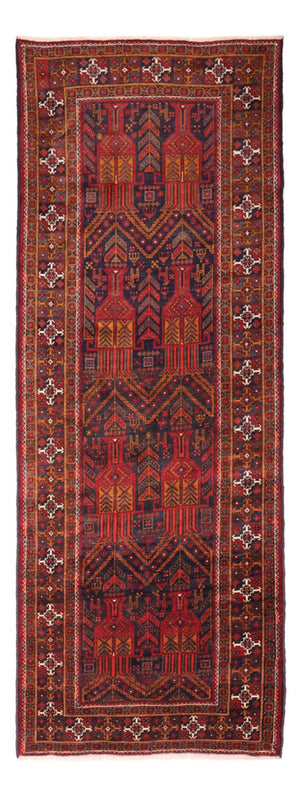 Loper Baluch tapijt - 293 x 108 cm - donkerrood