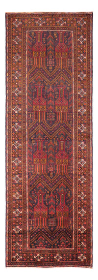 Loper Baluch tapijt - 292 x 103 cm - donkerrood