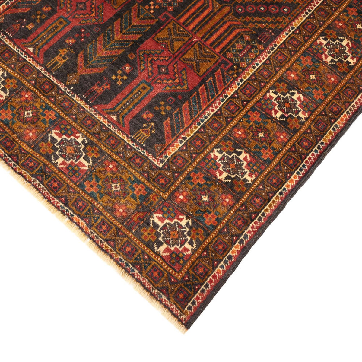 Loper Baluch tapijt - 292 x 103 cm - donkerrood