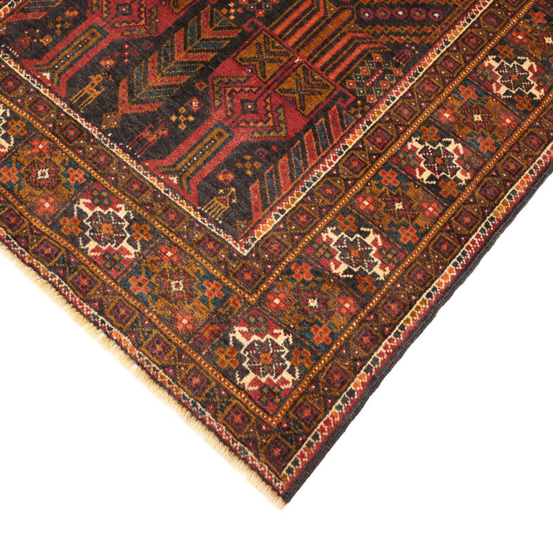 Loper Baluch tapijt - 292 x 103 cm - donkerrood