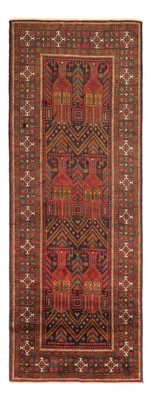 Loper Baluch tapijt - 297 x 107 cm - donkerrood