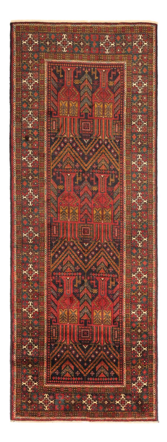 Loper Baluch tapijt - 297 x 107 cm - donkerrood